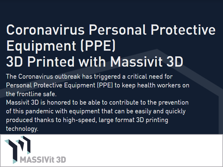 Coronavirus Personal Protective Equipment (PPE) 3D Printed with